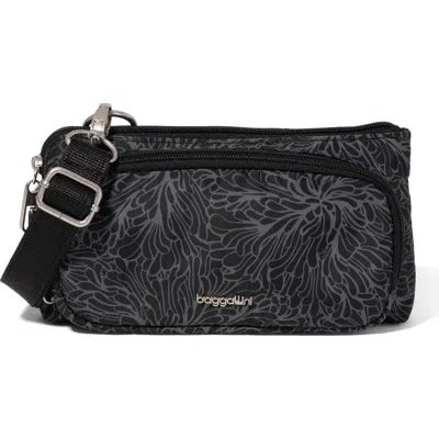Baggallini Securtex Anti-theft Mini Wallet Crossbody In Purple
