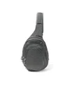 Baggallini Securtex Anti-theft Multi Zip Sling Bag In Gray