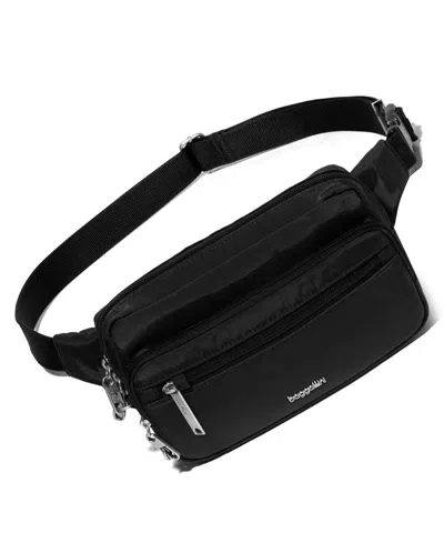 Baggallini Securtex Anti-theft Sling Belt Bag In Black