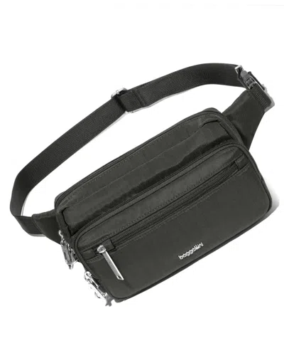 Baggallini Securtex Anti-theft Sling Belt Bag In Charcoal