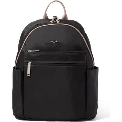 Baggallini Securtex Anti-theft Vacation Backpack In Black