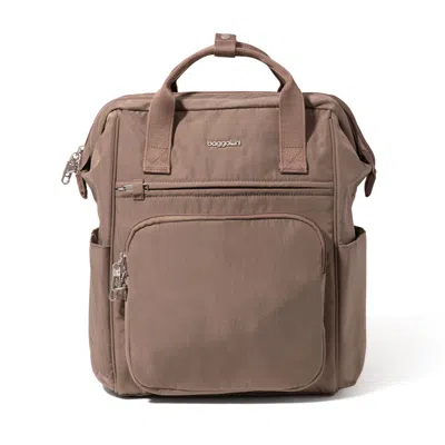 Baggallini Securtex Anti-theft Windsor Backpack In Brown
