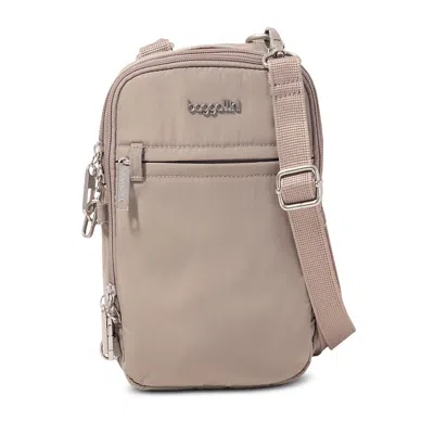 Baggallini Securtex Classic Anti Theft Mini Everything Crossbody In Neutral