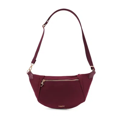 Baggallini Securtex® Jet Set Anti-theft Crescent Sling In Burgundy