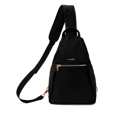 Baggallini Securtex® Jet Set Anti-theft Triangle Sling In Black