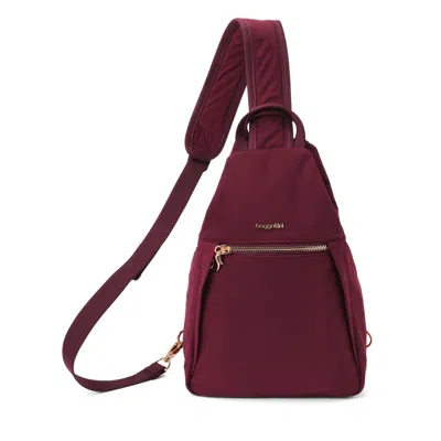 Baggallini Securtex® Jet Set Anti-theft Triangle Sling In Burgundy