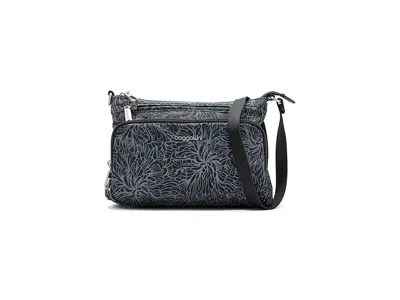 Baggallini Securtex(r) Anti-theft Keepsake Crossbody Cross Body Handbags Midnight Blossom Print: One Size In Blue