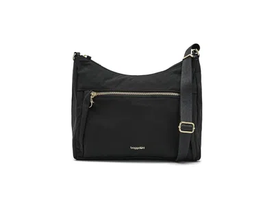 Baggallini Securtex(r) Jet Set Anti-theft Hobo Cross Body Women's Handbags Black, Nylon