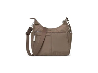 Baggallini Securtextm Anti-theft Free Time Crossbody Handbags Portobello: One Size In Sand