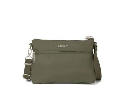 Baggallini Securtextm Anti-theft Memento Crossbody Handbags Thyme: One Size In Gray