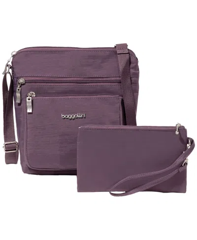 Baggallini Small Pocket Crossbody Bag In Purple