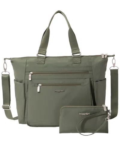 Baggallini Small Size Trifecta Convertible Backpack In Green
