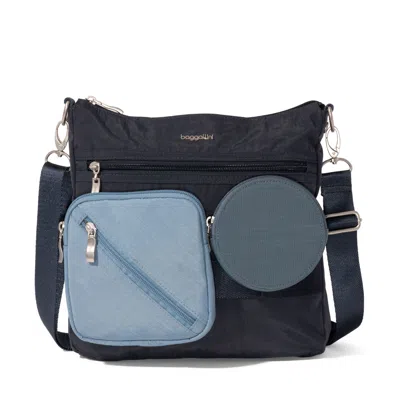 Baggallini Snap & Go Modular Slim Crossbody In Blue