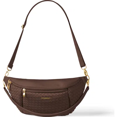 Baggallini Stanton Woven Crossbody In Brown