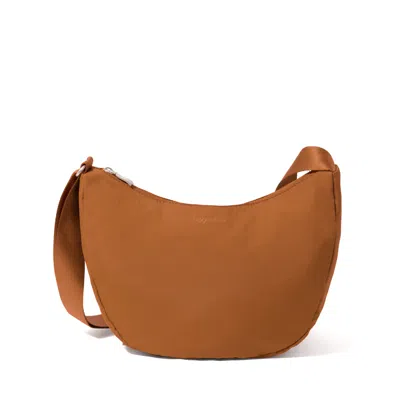 Baggallini Swift Crescent Crossbody In Brown