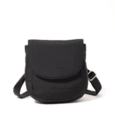 Baggallini Swift Flap Mini Crossbody In Black