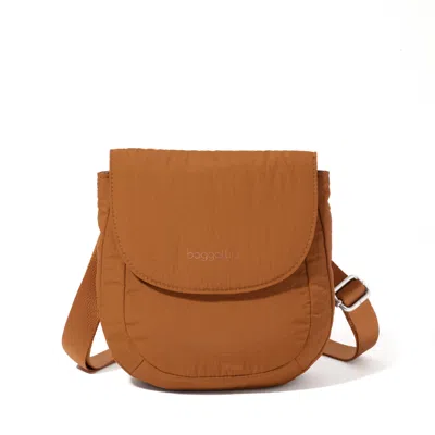 Baggallini Swift Flap Mini Crossbody In Brown