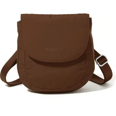 Baggallini Swift Flap Mini Crossbody In Brown
