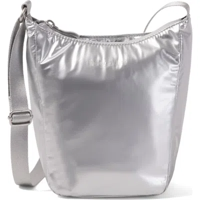 Baggallini Swift Mini Crossbody In Silver
