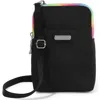 Baggallini Pride Take Two Radio Frequency Identification Bryant Crossbody In Onyx Rainbow Pride