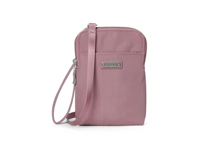 Baggallini Take Two Rfid Bryant Crossbody Handbags Dusty Mauve: One Size In Purple