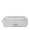 Baggallini The Jet Set Edit Long Pocket Cosmetic Pouch In Silver