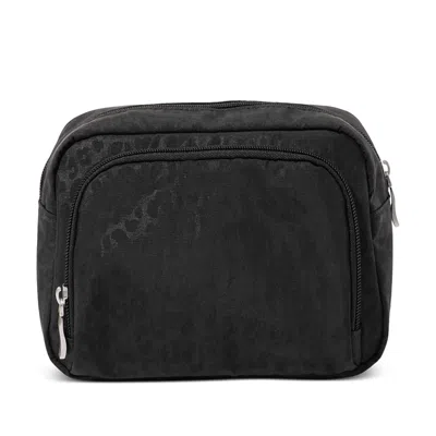 Baggallini The Jet Set Edit Pocket Cosmetic Pouch With Brush Organization In Black