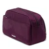 Baggallini The Jet Set Edit Pocket Cosmetic Pouch With Brush Organization In Purple