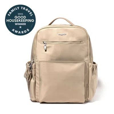 Baggallini Tribeca Expandable Laptop Backpack In Nude