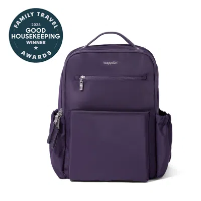 Baggallini Tribeca Expandable Laptop Backpack In Purple