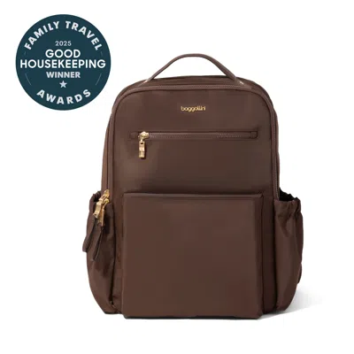 Baggallini Tribeca Expandable Laptop Backpack In Brown