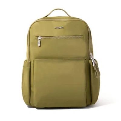 Baggallini Tribeca Expandable Laptop Backpack In Sage Twill