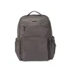 Baggallini Tribeca Expandable Laptop Backpack In Smoke Twill