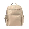 Baggallini Tribeca Expandable Laptop Backpack In Taupe Twill