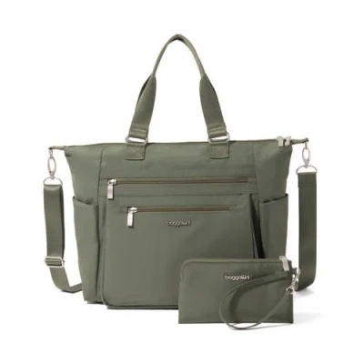 Baggallini Trifecta Convertible Backpack With Rfid Wristlet In Green