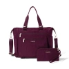 Baggallini Trifecta Convertible Backpack With Rfid Wristlet In Mulberry