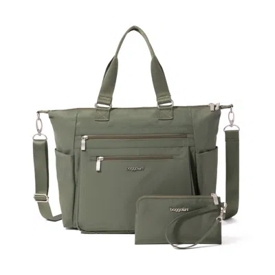 Baggallini Trifecta Convertible Backpack With Rfid Wristlet In Sand