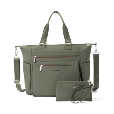 Baggallini Trifecta Convertible Backpack With Rfid Wristlet In Sand