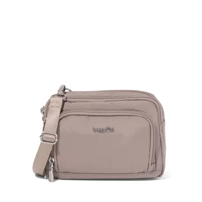 Baggallini Trifecta Crossbody Emf Blocking Pocket In Gray