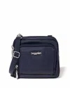 Baggallini Trifecta Rfid Wallet Crossbody Bag In Blue