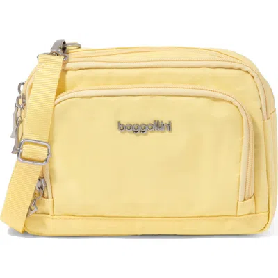 Baggallini Trifecta Rfid Wallet Crossbody Bag In Yellow
