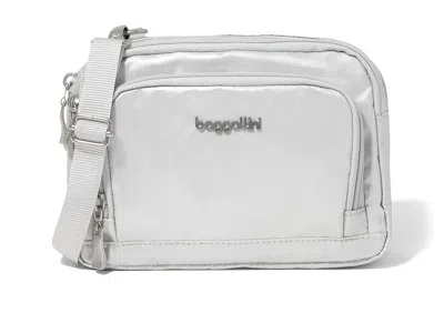 Baggallini Trifecta Rfid Wallet Crossbody Cross Body Handbags Silver Metallic: One Size