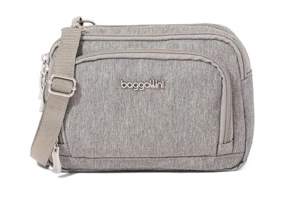 Baggallini Trifecta Rfid Wallet Crossbody Cross Body Handbags Stone Heritage: One Size In Gray