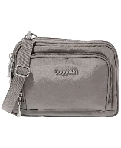 Baggallini Trifecta Small Crossbody Handbag In Gray