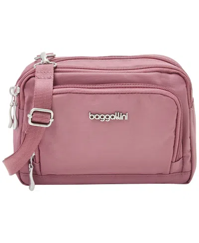 Baggallini Trifecta Small Crossbody Handbag In Pink