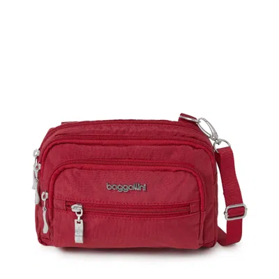 Baggallini Triple Zip Bagg In Red