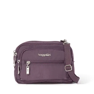 Baggallini Triple Zip Bagg In Purple