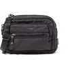 Baggallini Triple Zip Bagg Small Crossbody Bag In Black Puff