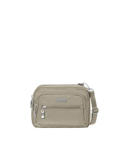 Baggallini Triple Zip Crossbody Bag In Red