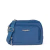 Baggallini Triple Zip Small Convertible Crossbody Bag In Blue